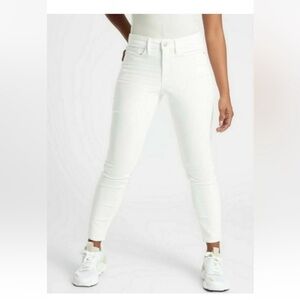 Athleta Sculptek Skinny Ankle Jeans White 530638-00 Size 2 Petite